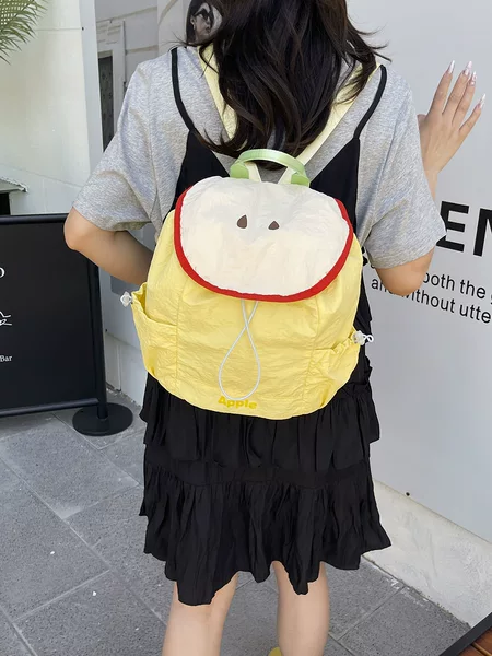 Large Capacity Japanese Cute Fruit Backpack for Women 2025 New Dopamine College Style Small Backpack with Multiple Pockets