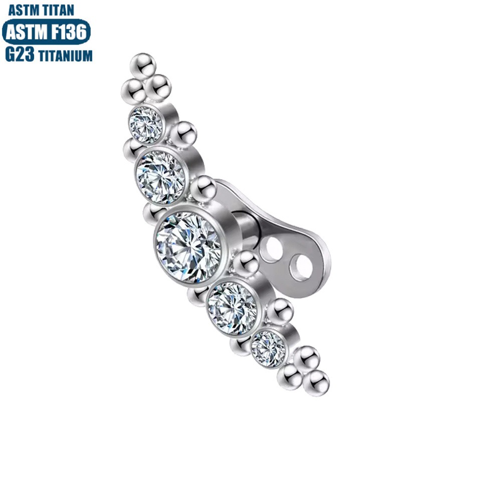 Labret stud lip piercing jewelry styling detail