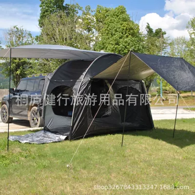 With mesh extension canopy tail extension tent, plus rain cover sunshade trunk tent tail tent