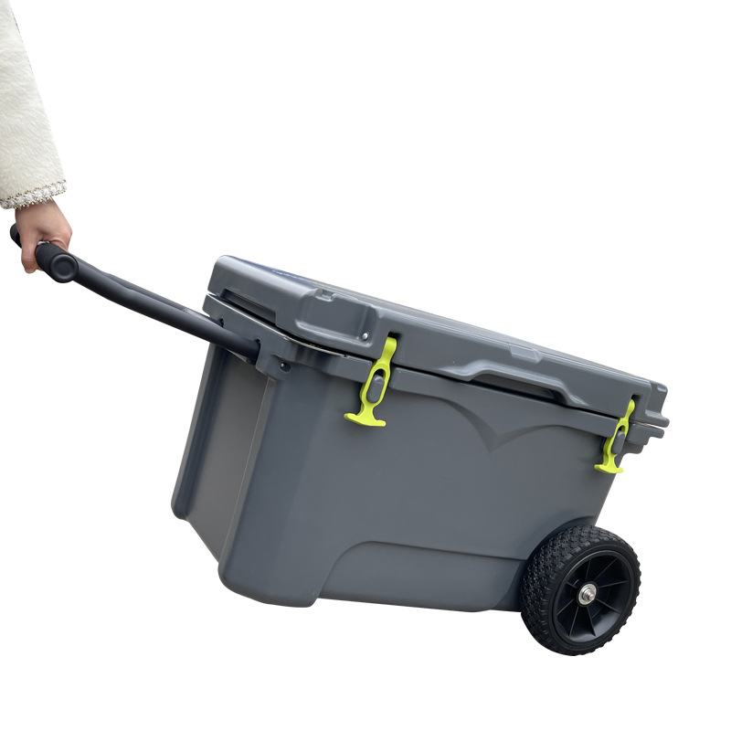 Guangdong rotacional fábrica de incubadora de plástico al por mayor 48 L camping picnic Carro con ruedas de empuje de la mano incubadora de plástico al aire libre