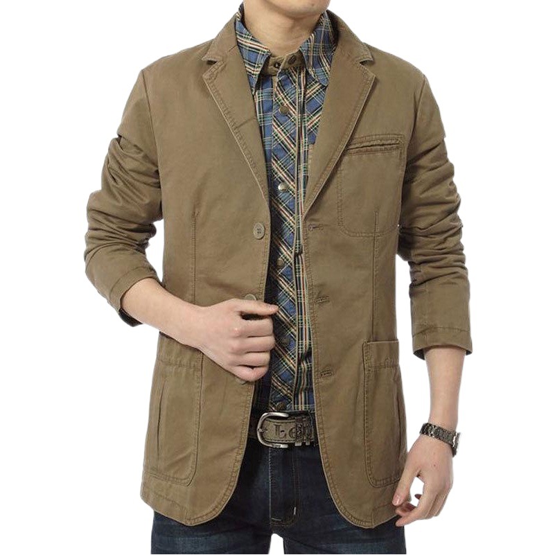 Nueva primavera y otoño transfronteriza al por mayor de algodón de los hombres chaqueta de traje casual de moda de los hombres traje de papá de moda traje pequeño