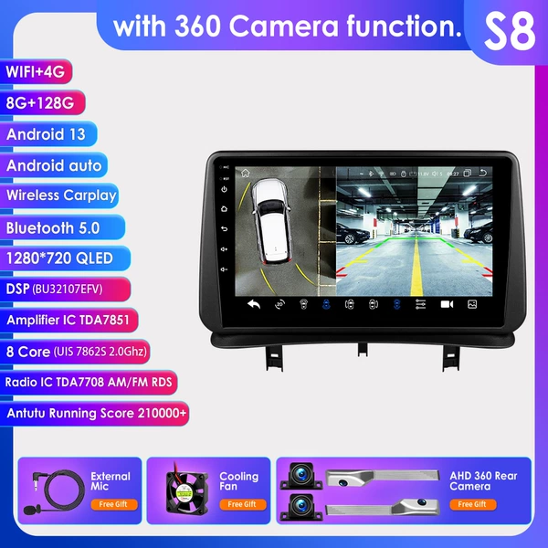 With 360 camera 8+128G WIFI+4G LTE version 7862 carplay octa-core