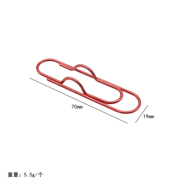 Clip de bolígrafo con forma de corazón colorido transfronterizo, clip de metal multifuncional creativo para cuaderno, portalápices portátil, accesorio para cuaderno, artículo de papelería.