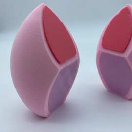 工厂新款手指纹大号异形跨境贴皮柔软干湿两用三切巨型美妆蛋