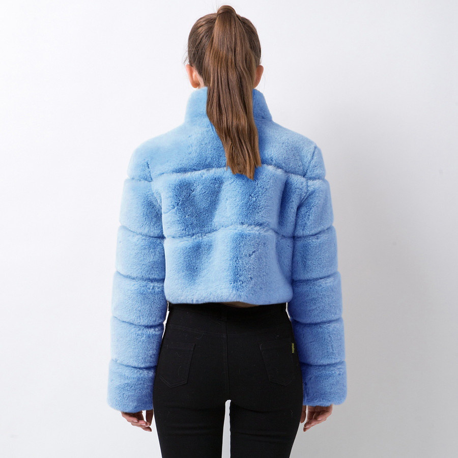Abbigliamento Donna Pelliccia Giacca Donna Pelliccia Cuciture Orizzontali Pelliccia Artificiale_voghion.com