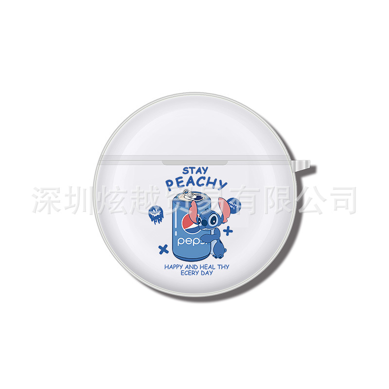 Adecuado para Lenovo HT38 funda protectora auricular Bluetooth caso PRO6 transparente suave caso airposs6 patrón de impresión en color