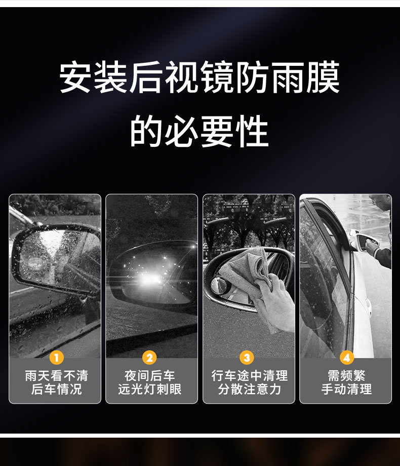 Suitable for BYD Seal 06DMi car rearview mirror glass rainproof film and anti-fog sticker 06