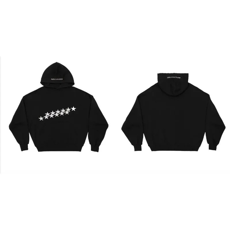 Cold Culture Hoodie Star Pattern Black