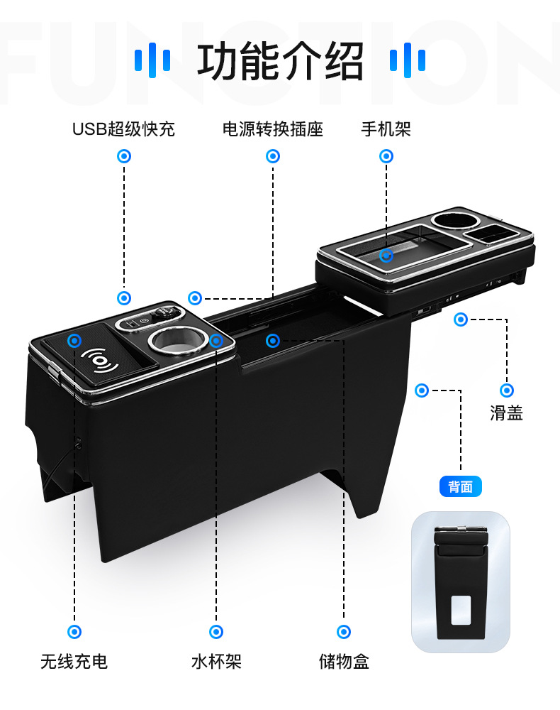 Suitable for Toyota Noah 90 Series Armrest Box, Voxy 95 Series Storage Box, Central Storage Hand Pillow Box Modification