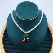 厂家批发日本珍珠樱桃项链 欧美速卖通饰品现货直发