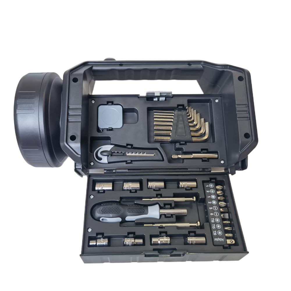 Herramientas del hogar deportes al aire libre caja de herramientas de la lámpara portátil LED de alta resistencia de iluminación lámpara de camping conjunto de herramientas hechas a mano