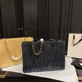 跨境新款单肩托特链条女包复古腋下包经典款时尚百搭精致ins通勤