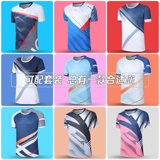 羽毛球服套装男女短袖速干透气排球网球运动乒乓定制球衣yy球服