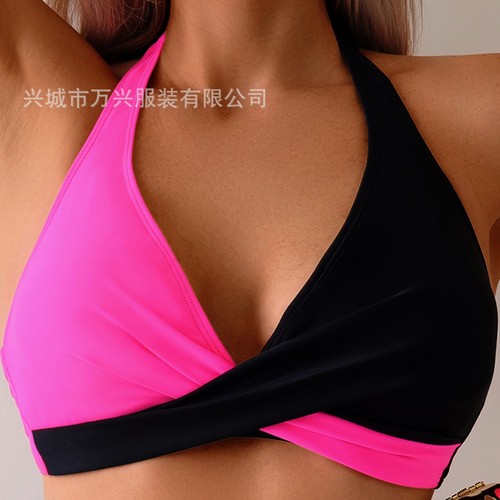 2025 Western and European Sexy Split Bikini Strap Cross Swimwear for Women