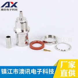 BNC-C-KY1.5双针接RG174/RG316电缆BNC母连接器带螺纹母头