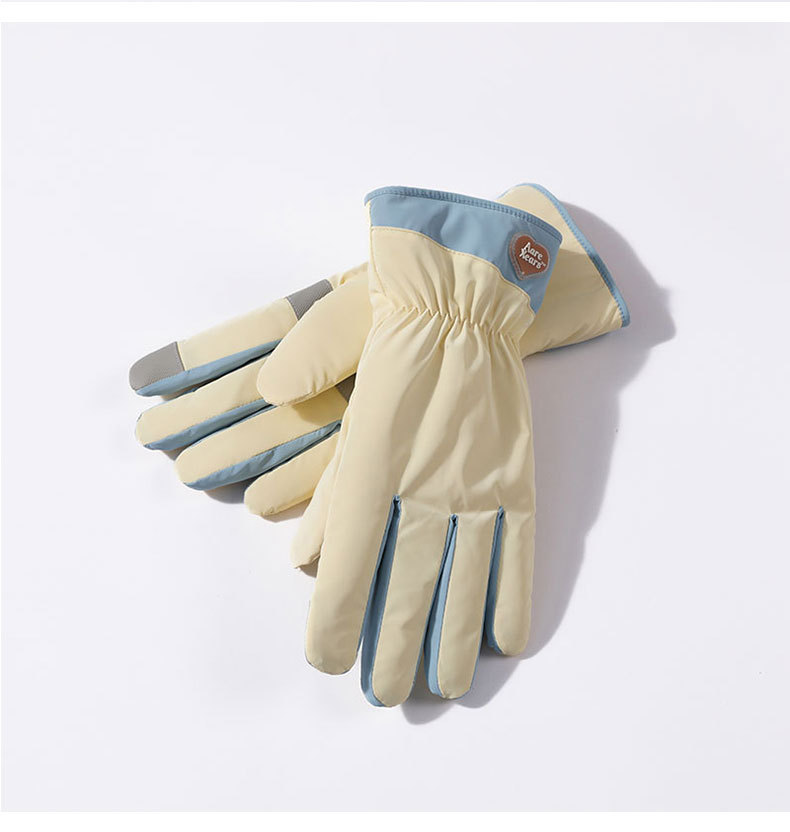 Winterskihandschuhe mit Plüschisolierung, kältebeständig, winddicht, Outdoor-Radfahren, rutschfest, Touchscreen, süß_voghion.com