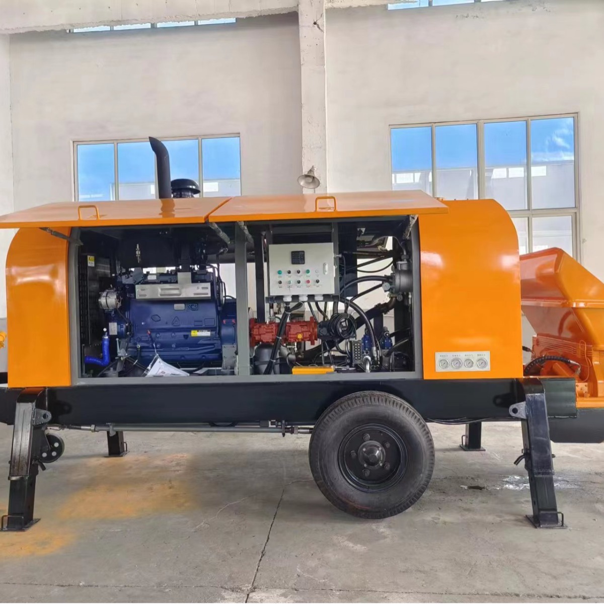 HBTS100-18-176x2R柴油混凝土泵二次构造柱泵小型细石泥土砂浆泵