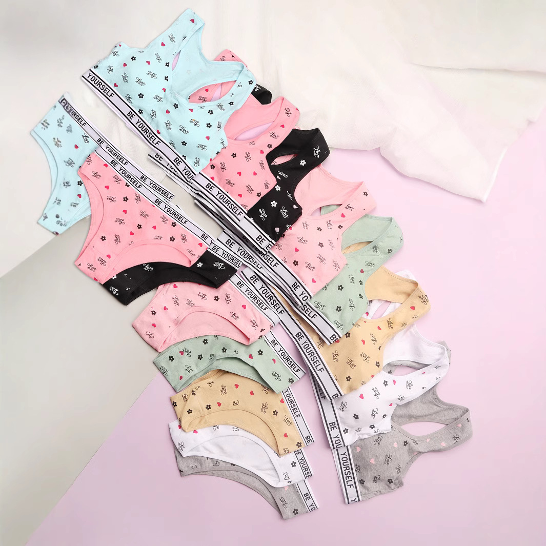 Ropa interior para niñas 10-14 años, período de desarrollo, sujetador, chaleco, deportes, correr, copa fija a prueba de golpes, chaleco a prueba de golpes, niño grande