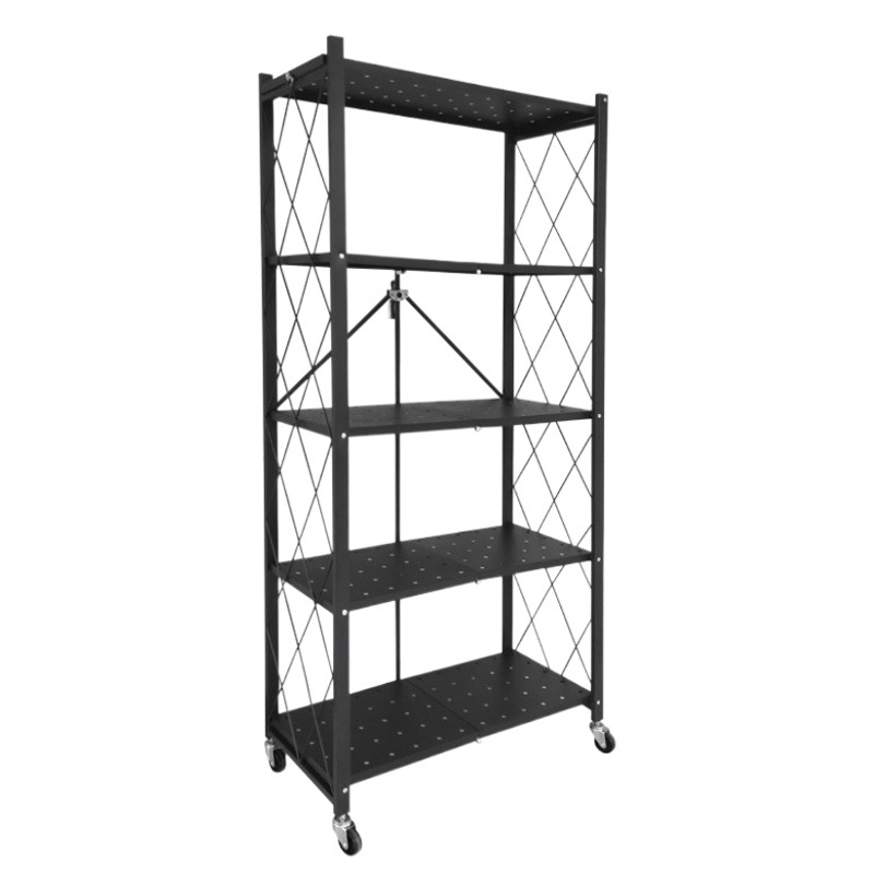 Bazhou fábrica de suministros de cocina instalación libre plegable cocina de almacenamiento rack hogar horno de microondas rack de almacenamiento