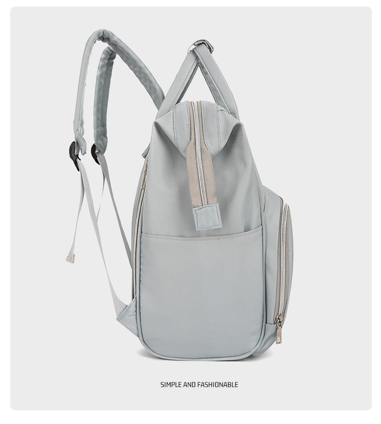 Solid-color lightweight mom bag, a backpack for taking kids out, multi-functional large-capacity mother and baby bag for girls undefined