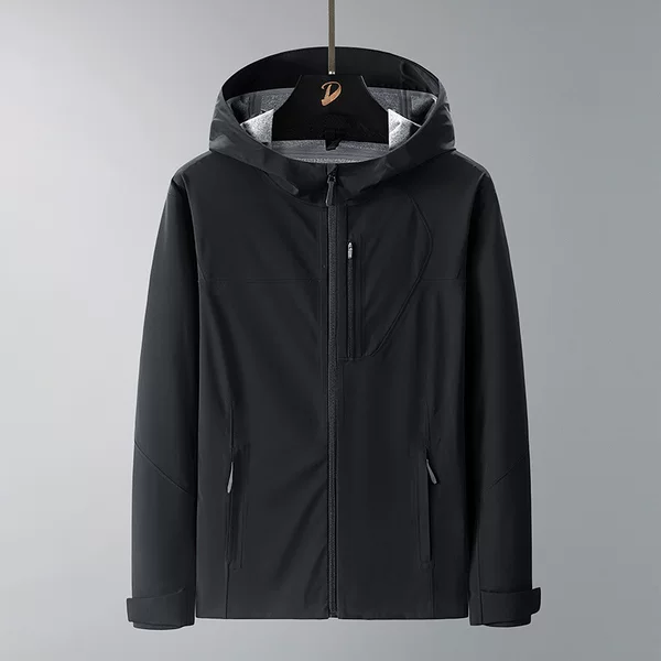 Full Heat Seal Outdoor Jacket Men's All-match Business Casual Autumn and Winter Fashion Jacket Hooded Oversized Jacket