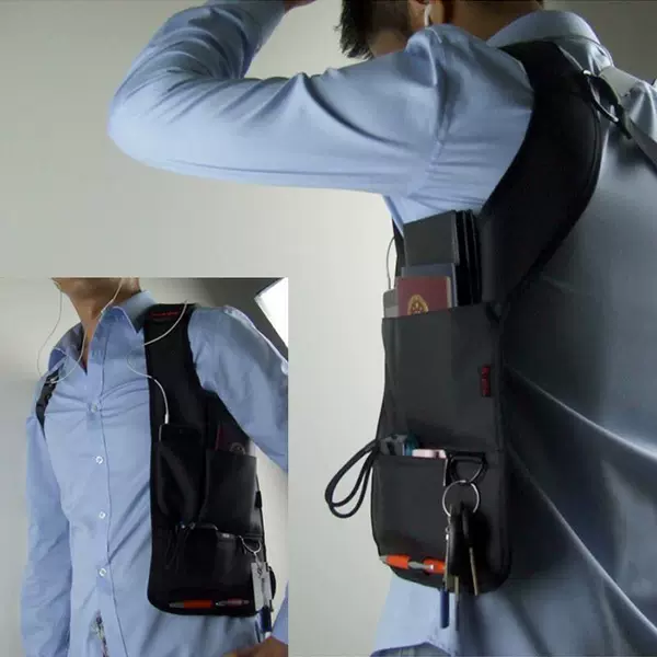 Cross-Border New Men's Waist Bag Fashion Underarm Bag Anti-Theft Outerwear Inner Pocket Bag Strap Phone Bag