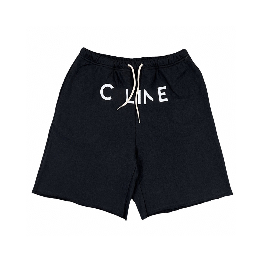 thumbnail for Foreign trade cross-border correct version CEL basic classic letter LOGO printing men&#039;s and women&#039;s loose curling shorts sweatpants