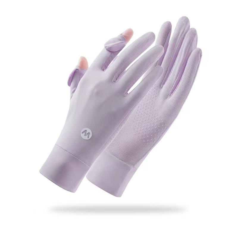 新款防晒手套女士AMS -1外出开车防紫外线翻盖触屏冰感透气手套详情13