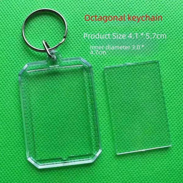 DIY Handmade Peace and Joy Calligraphy Keychain Bag Pendant Blank Transparent Openable Car Key Keychain