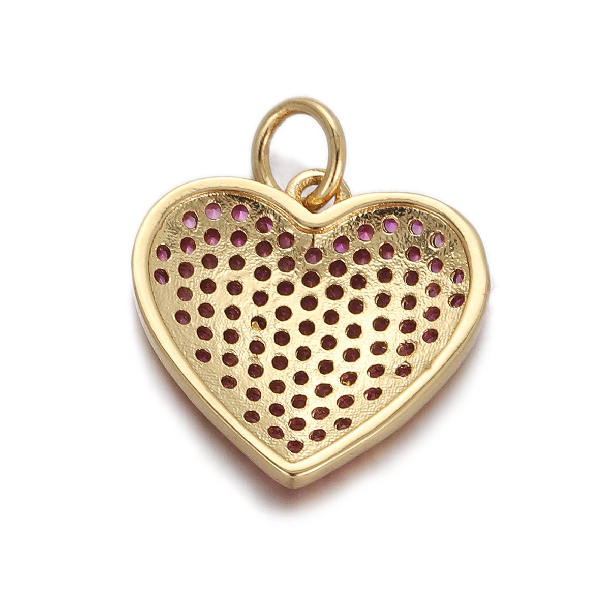 2g Weight Pendant Jewelry Making Type Gold Plated Plating Material Zircon Inlay Material 1 Piece Quantity Casual, Daily Occasion Copper Material Heart Shape Pattern Women's Gender Simple Style Style 1 Piece Copper Zircon Gold Plated Heart Shape Pendant 29