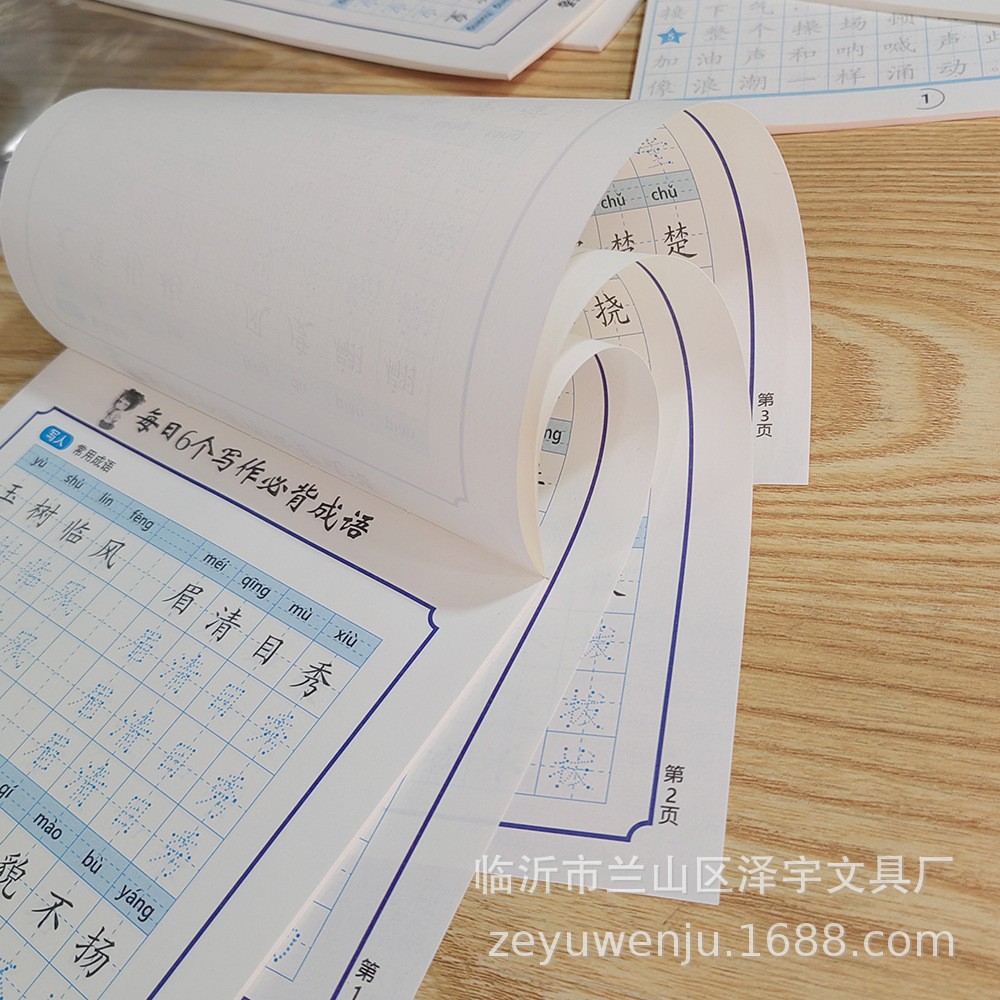 Daily Beautiful Sentence Accumulation Writing Idiom Combination Pupil Composition Practice Writing Red Control Pen Training 40