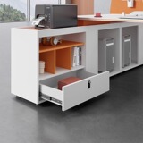 Строго выберите рабочие столы и рабочие станции для 4 человек и финансовые столы и стулья Комбинации простые современные столы офисов