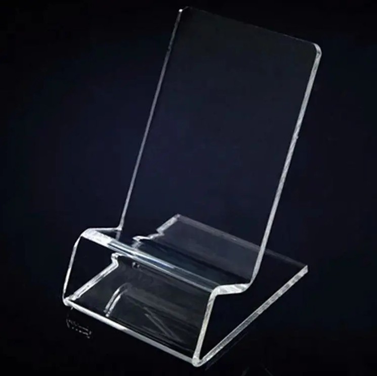 热卖手机展示架托柜台懒人平板支架透明模型托盘通用苹果桌面底座