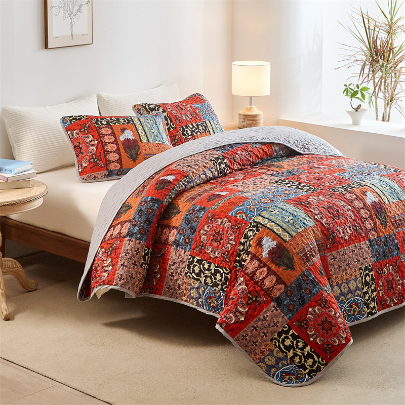 Bohemian Bedding Set With Digital Print For Bedroom Decor_voghion.com