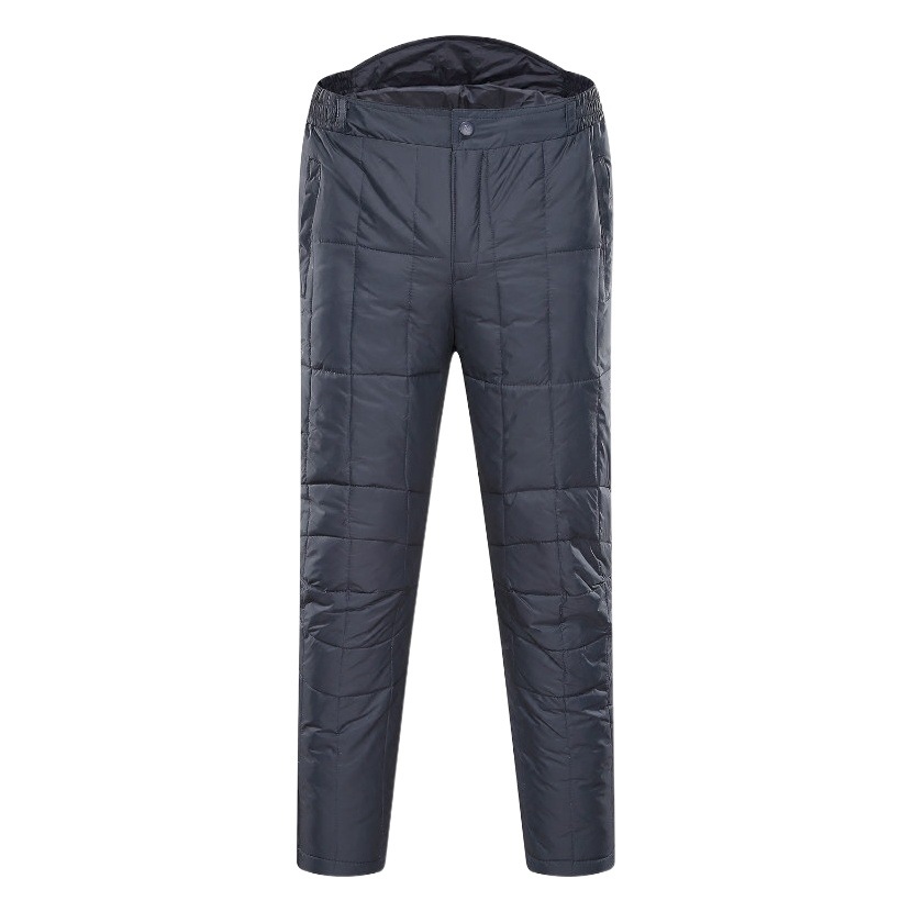 Middle-aged and elderly down pants men's outer wear thickened and fattened high waist large size warm cotton pants down pants high waist deepened crotch