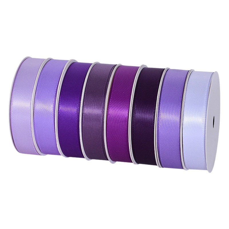 Cinta de poliéster de una sola cara de 16 mm de Yao Ming para decoración de bodas, cinta de satén, accesorios de decoración con lazos, cinta colorida