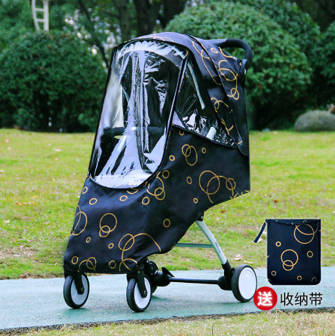 Carro de bebé cubierta de la lluvia parabrisas del coche de los niños cochecito de bebé paraguas coche anti-niebla cochecito cubierta protectora impermeable Universal
