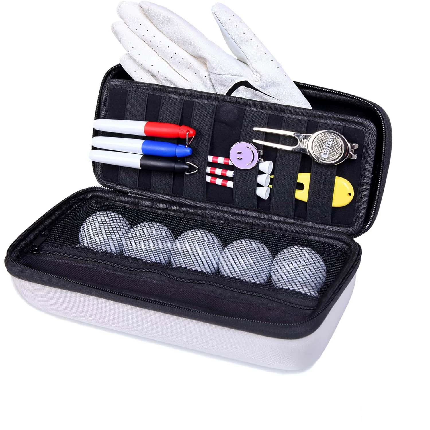 Готовый к использованию косметический мешочек для перчаток для гольфа, аксессуары для гольфа, жесткий дышащий чехол из ЭВА для перчаток