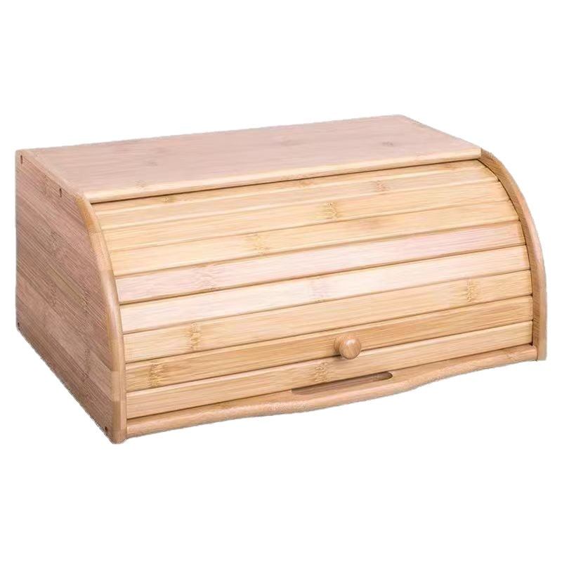 Caixa de pan japonesa multicapa de bambú Nan cocina de madera portátil para aumentar la caja de almacenamiento de alimentos de madera doméstica