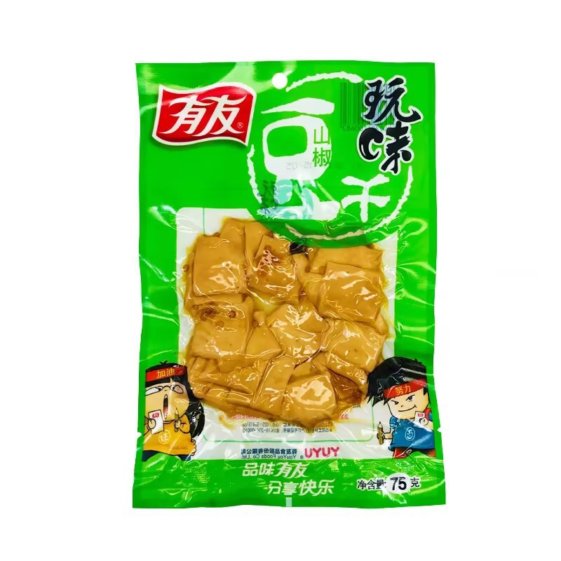 [youyou Sansho Dried Tofu 75g] Instant Snacks, Snacks, Braised Meat, Internet Celebrity Late Night Snacks