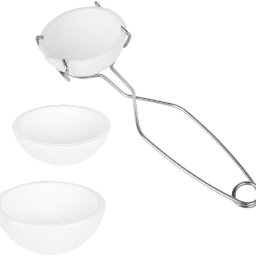 小型熔化陶瓷坩埚4件套 坩埚耐高温熔化金银铜铝打金工具迷你