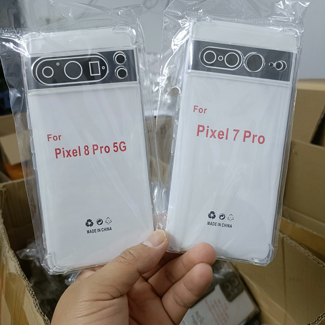 Thickened four-corner airbag anti-fall TPU fine hole protective cover for Google PIXEL 9 transparent anti-fall mobile phone case