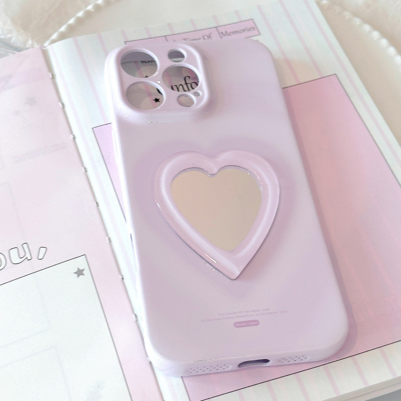 愛の鏡面立体デザイン iPhone16/15 Pro Max/13/17対応 ソフトフィルムケース 全面保護 個性的|undefined