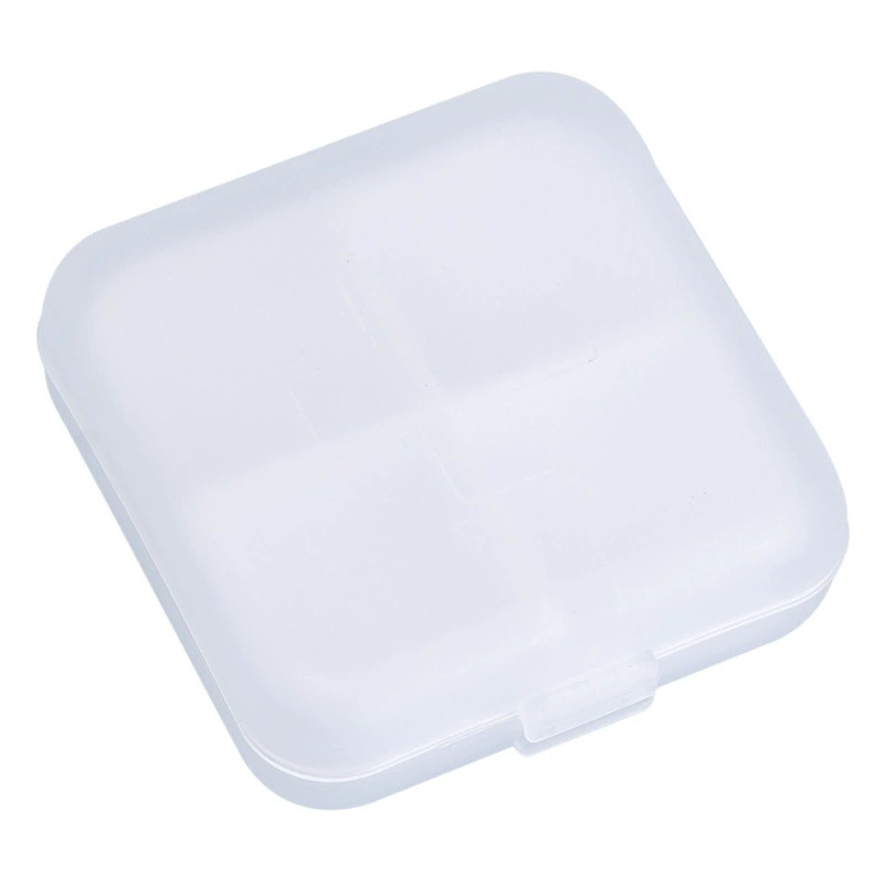 Крест таблетки коробка 4-Сетка пластиковая упаковка маленькая коробка для таблеток Квадратная портативная коробка для таблеток Таблетка Коробка небольшая квадратная коробка оптом