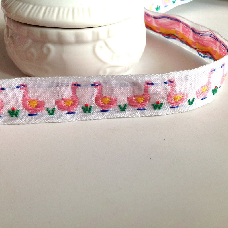 Accesorios hechos a mano cinta zakka algodón lindo dibujos animados bordado de frutas encaje tela tela tocado ropa de bebé