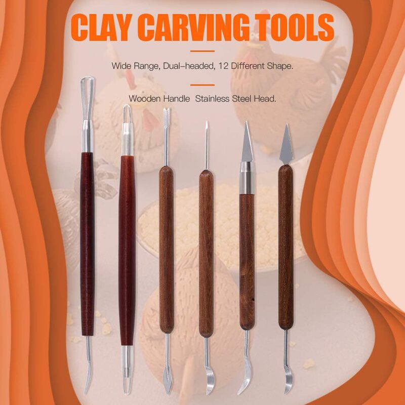 Cross-Border Customization of 21 Pieces for Cake Decoration Sculpture Pottery Clay Carving Pottery Carving Tool Set Cross-Border Customization of 21 Pieces for Cake Decoration Sculpture Pottery Clay Carving Pottery Carving Tool Set
