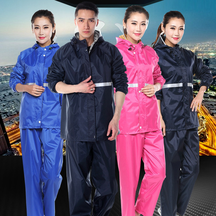 Electric car raincoat rain pants suit adult motorcycle riding split reflective raincoat wholesale whole body waterproof emergency