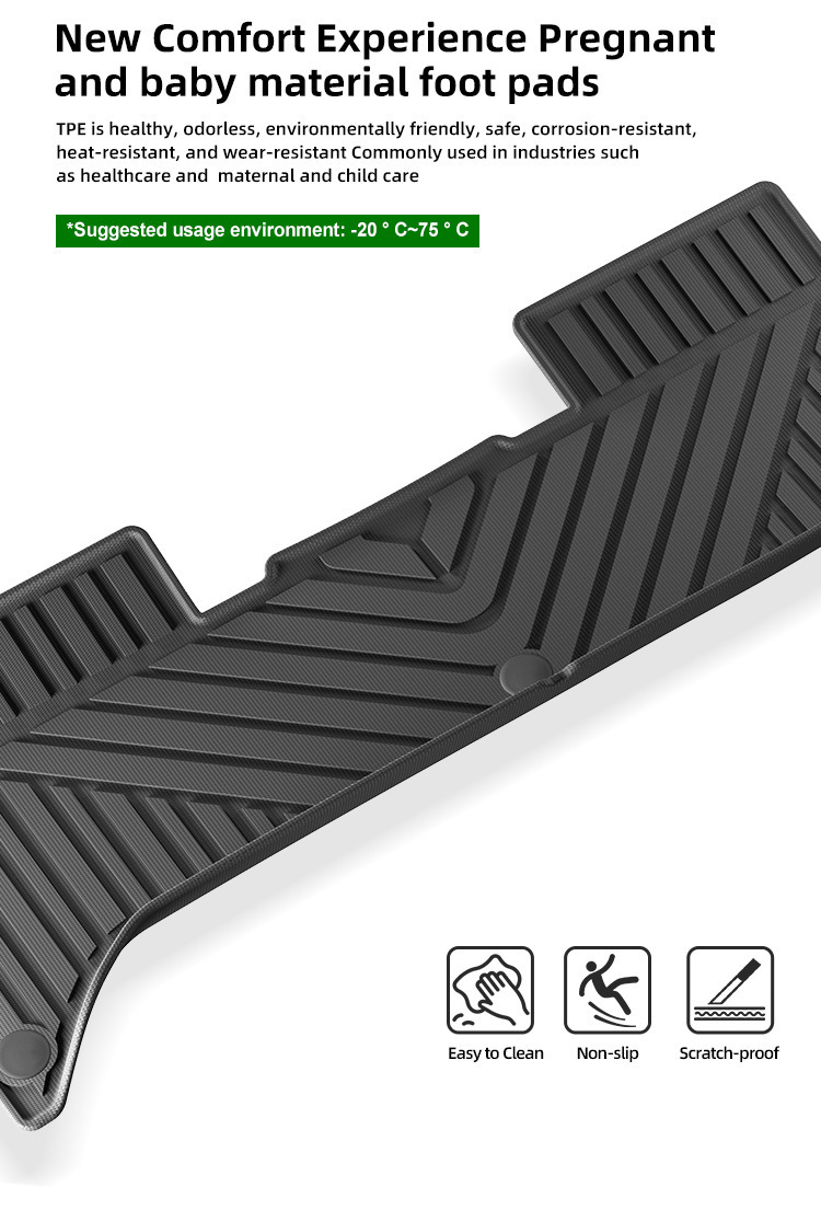 Car floor mats for 22-24 Rivian R1T, TPE