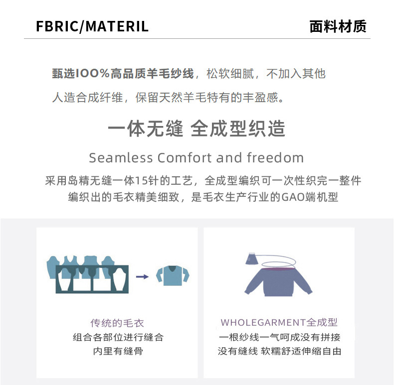 一线成衣羊毛衫女式秋冬圆领套头毛衣针织上衣宽松打底衫外穿保暖详情4