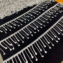 跨竟长款流苏diy手缝烧焊链子水钻链条鞋材婚纱礼服辅料